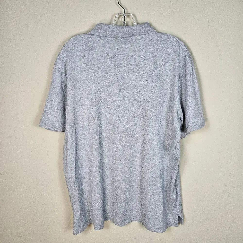 Polo Ralph Lauren Men L Polo Shirt Classic Fit Interlock Pony Gray Casual Cotton